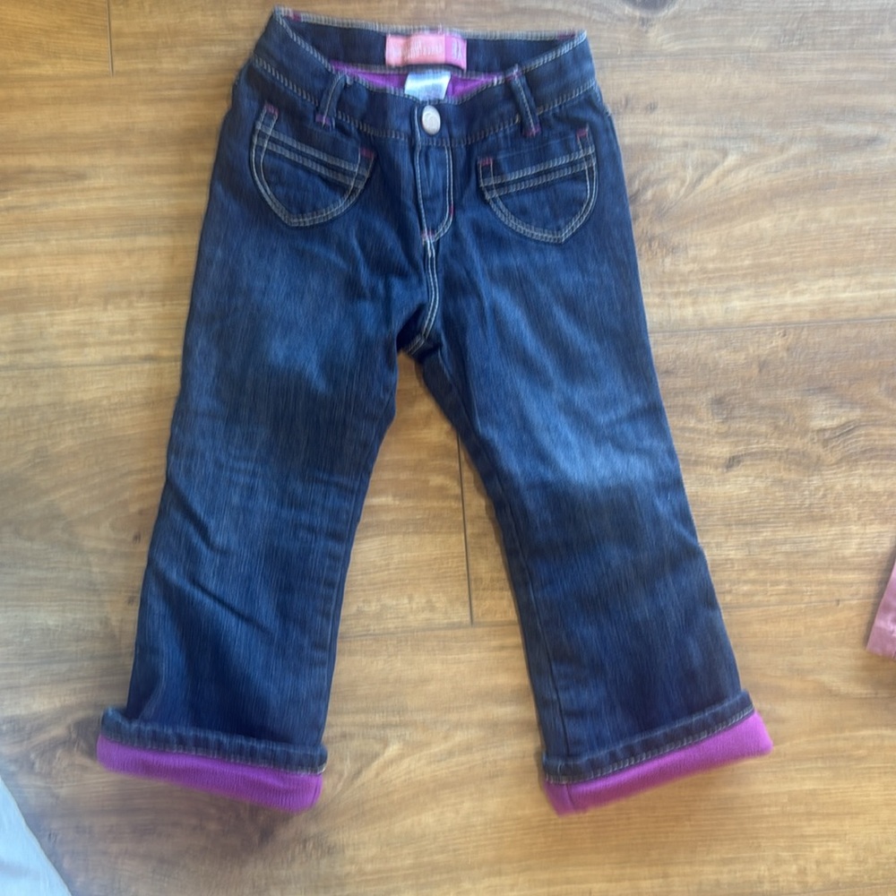 Old Navy 3T boot cut fleece line jeans